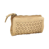 Canvas Beige Leather Wallet